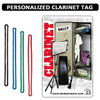 Personalized Clarinet Case Luggage Tag with Loop