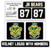 Helmet Sticker Pack-With Number