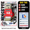 Stinky Lockers Personalized Ringette Luggage Tag with Loop 