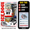 Personalized Hockey Luggage Tag
