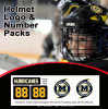 Hurricane Helmet Sticker Pack-With Number