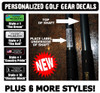 Personalized Golf Club Stickers - Set of 14