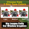 Personalized Baseball Window Sticker Custom Colors