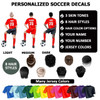 Stinky Lockers 3 Pack Personalized Male Soccer Sticker  