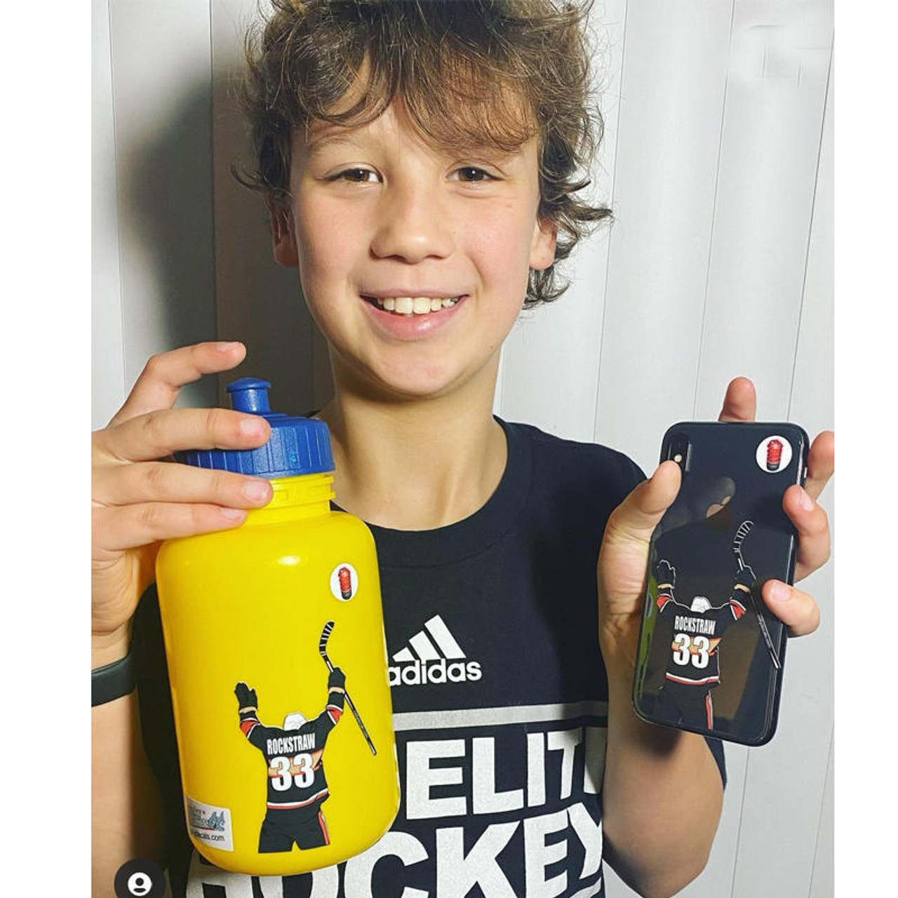 Stinky Lockers Personalized Custom Hockey Sticker for your Water Bottle | Cell Phone | Laptop | Thermal Mug & More 