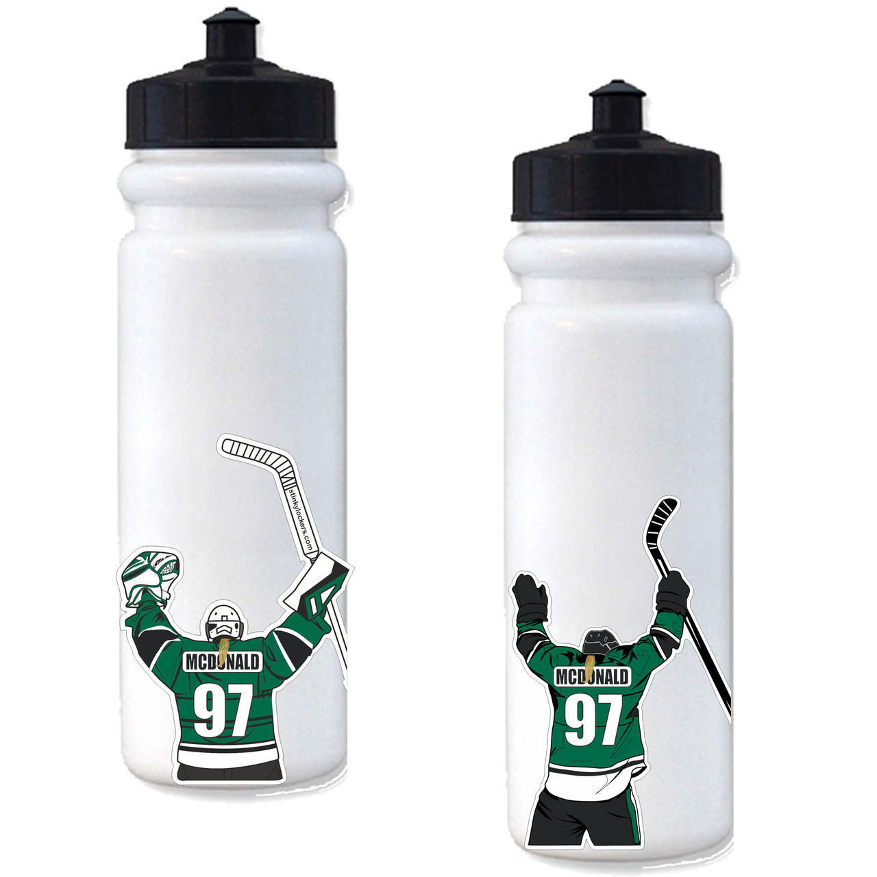 Stinky Lockers Personalized Custom Hockey Sticker for your Water Bottle | Cell Phone | Laptop | Thermal Mug & More 