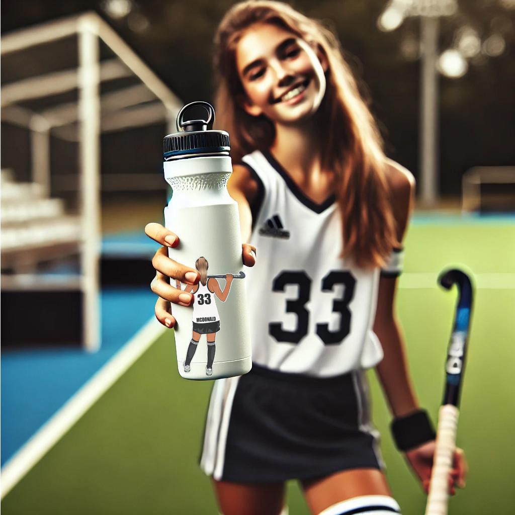 Personalized Female Field Hockey Stickers