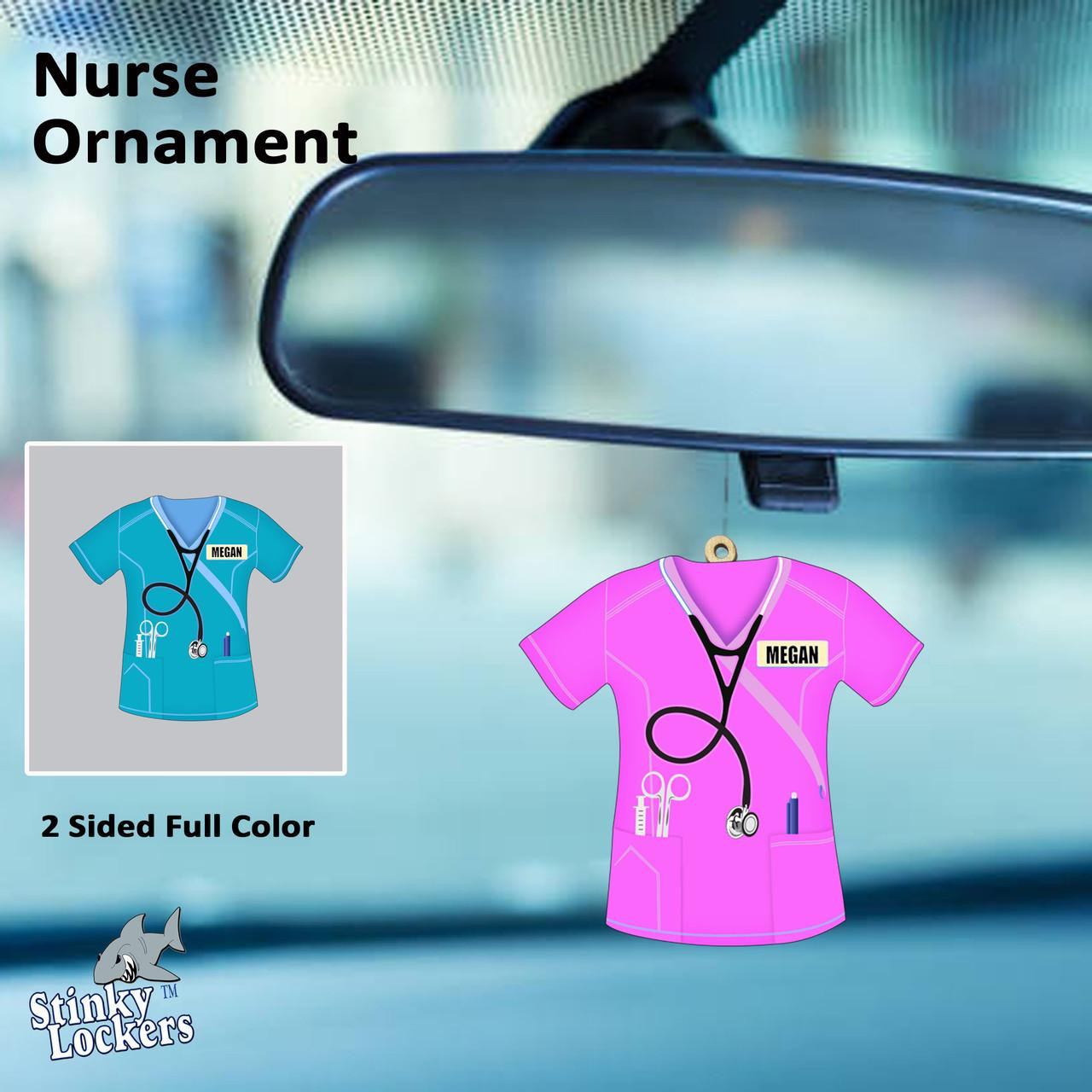 Personalized Nurse Scrub Ornament