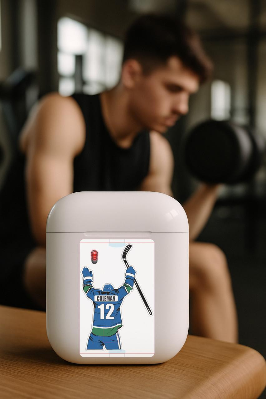 Stinky Lockers Hockey Celly Card Skin – Personalized Credit/Debit Card Sticker Pack 