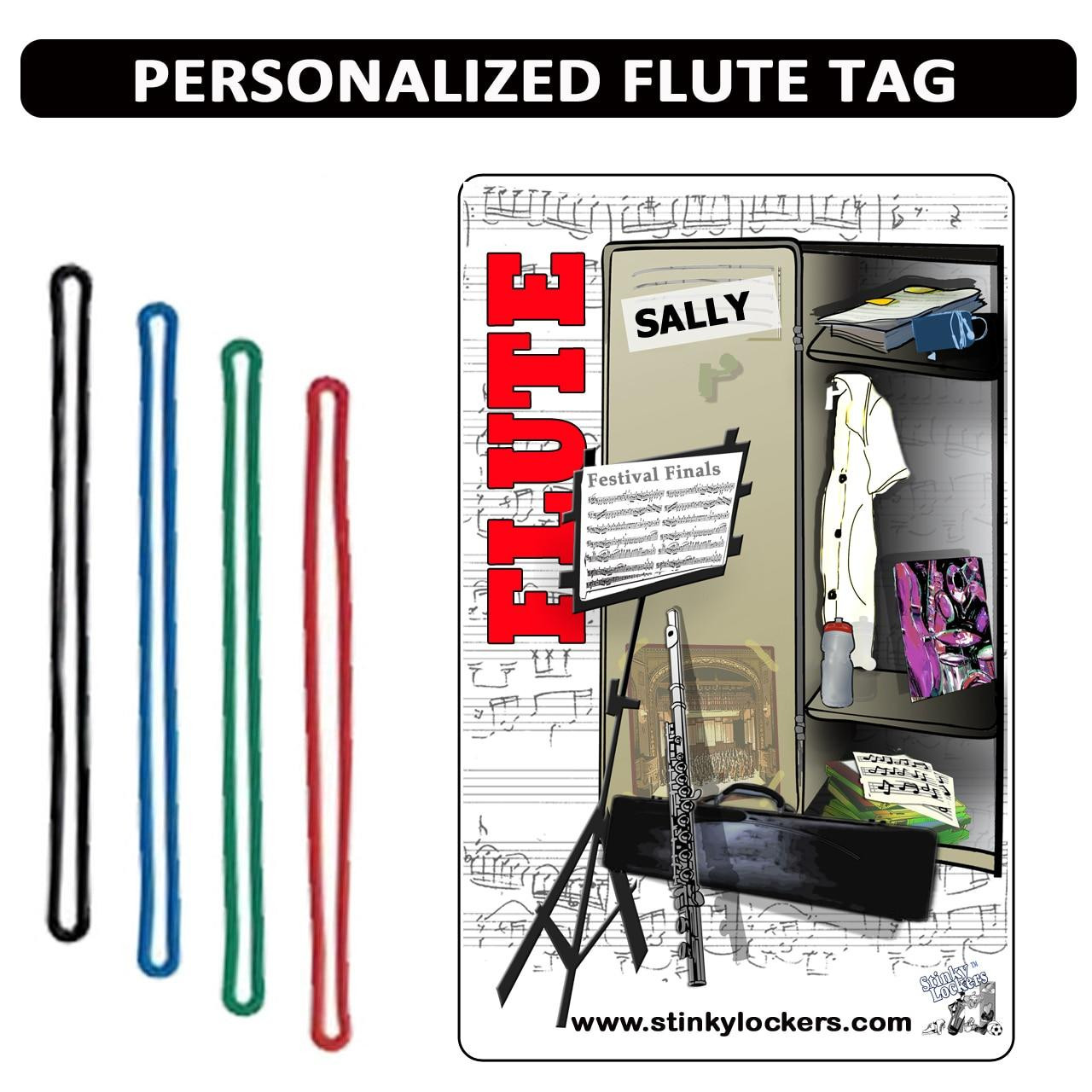 Personalized Flute Case Luggage Tag with Loop