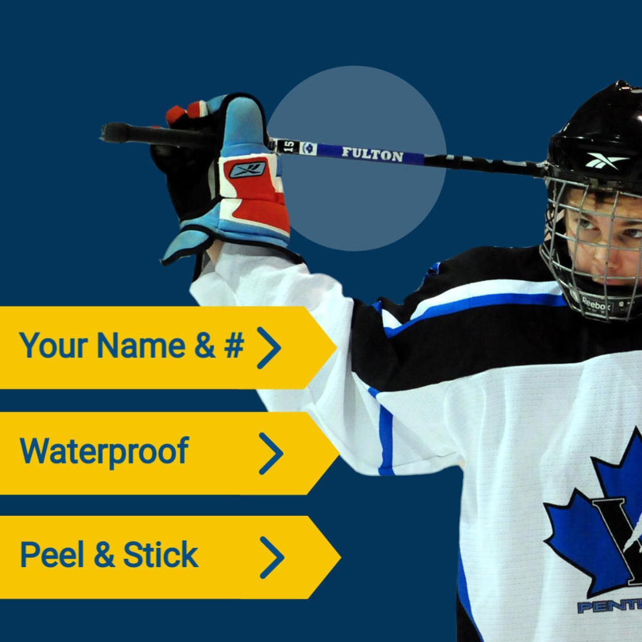 Stinky Lockers Personalized LAX Lacrosse Power Play Sticker Pack, featuring customizable locker stickers with text options for your name and number, waterproof design, and peel-and-stick application, with an image of a young lacrosse player in protective gear holding a lacrosse stick.
