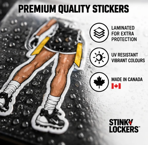 Customize your female flag football sticker with your own name, jersey number, hair style, hair color and skin tone to create a player that looks just like you.