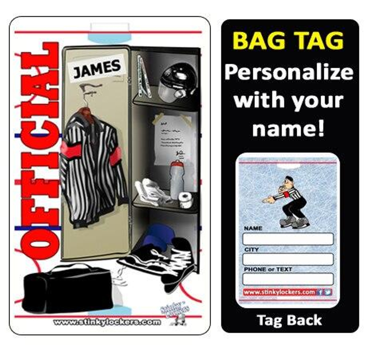 Hockey Official Luggage Tag with Loop