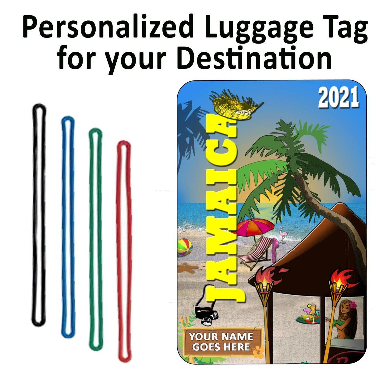 Personalize Jamaica Luggage Tag with Loop