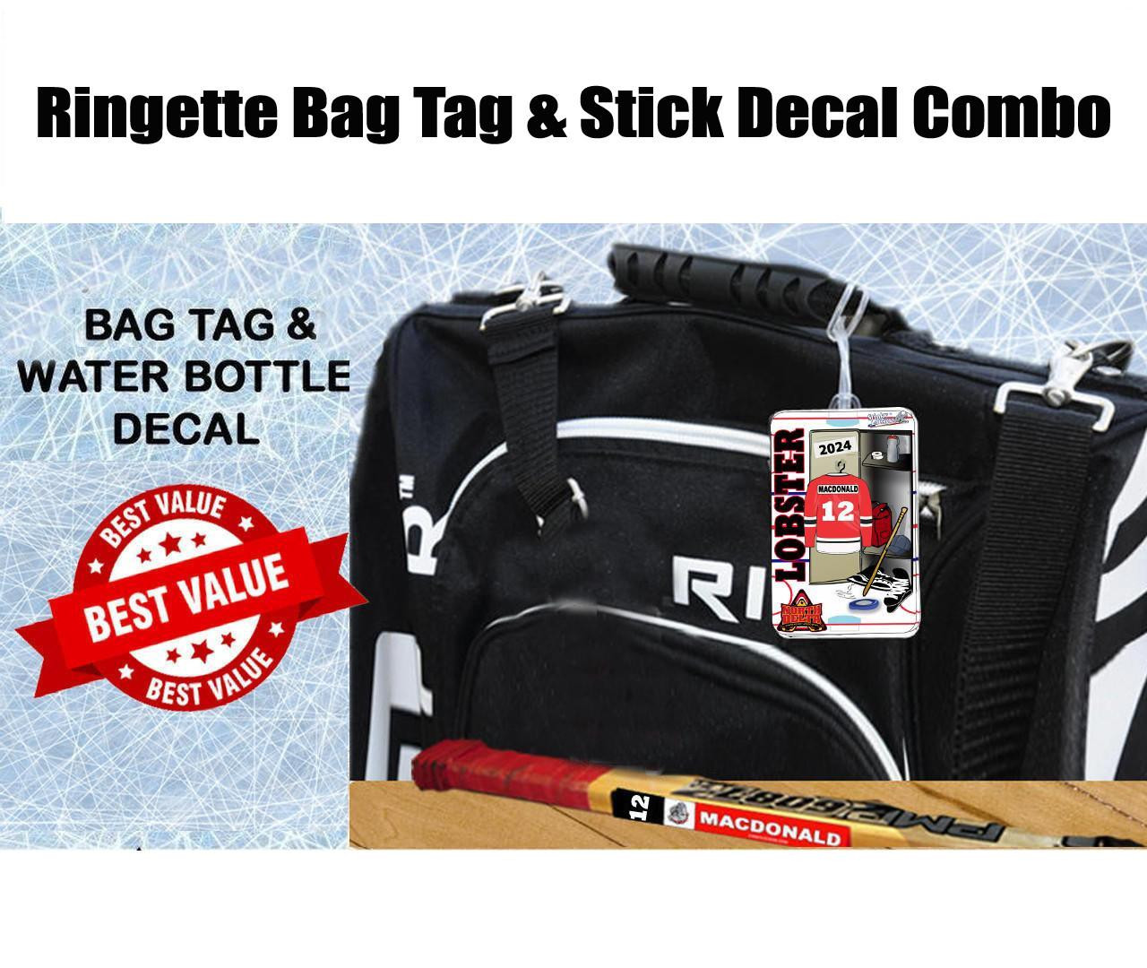 Stinky Lockers Ringette Bag Tag & Stick Label Combo  Stinky Lockers Ringette Bag Tag & Stick Label Combo