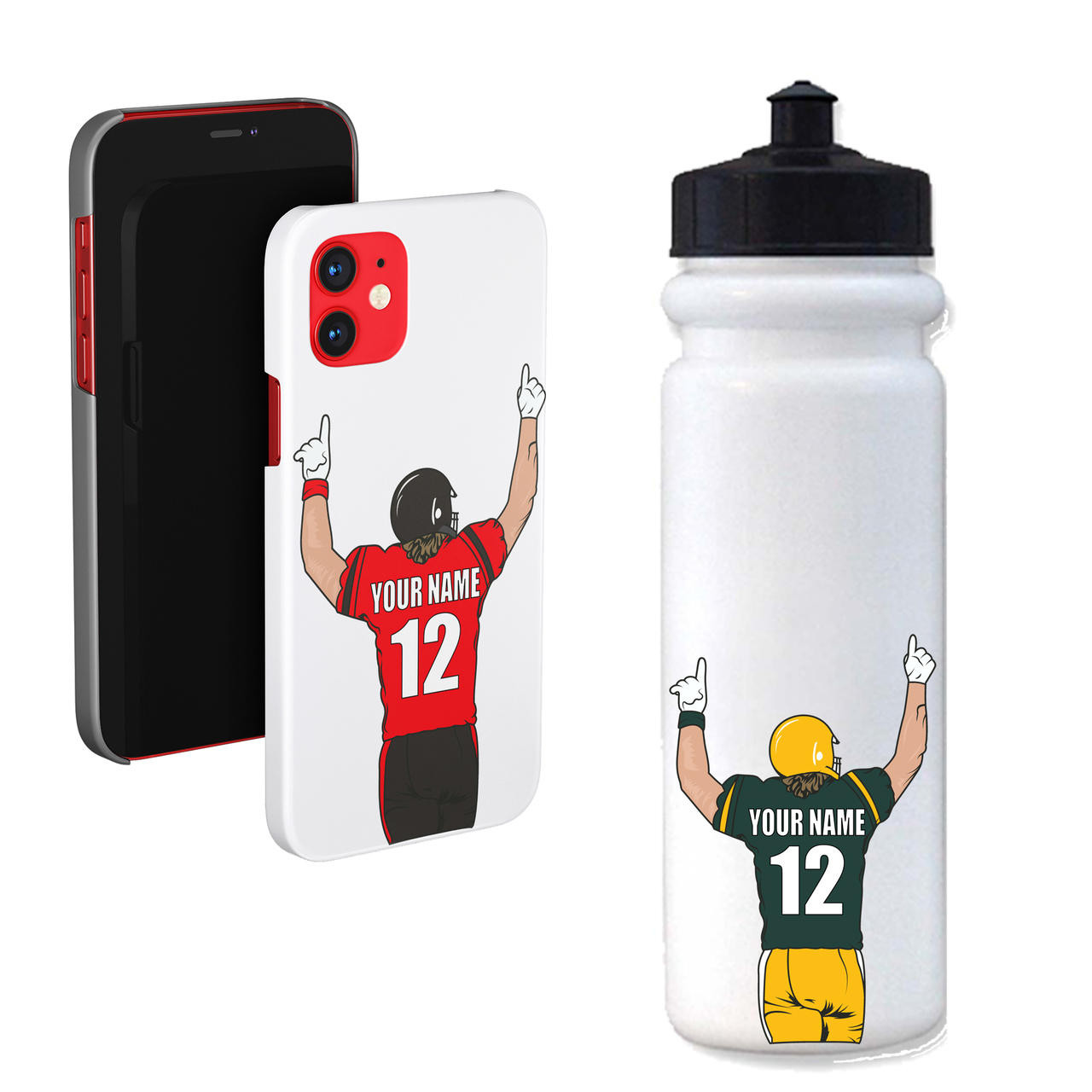 Personalized Football Water Bottle Stickers