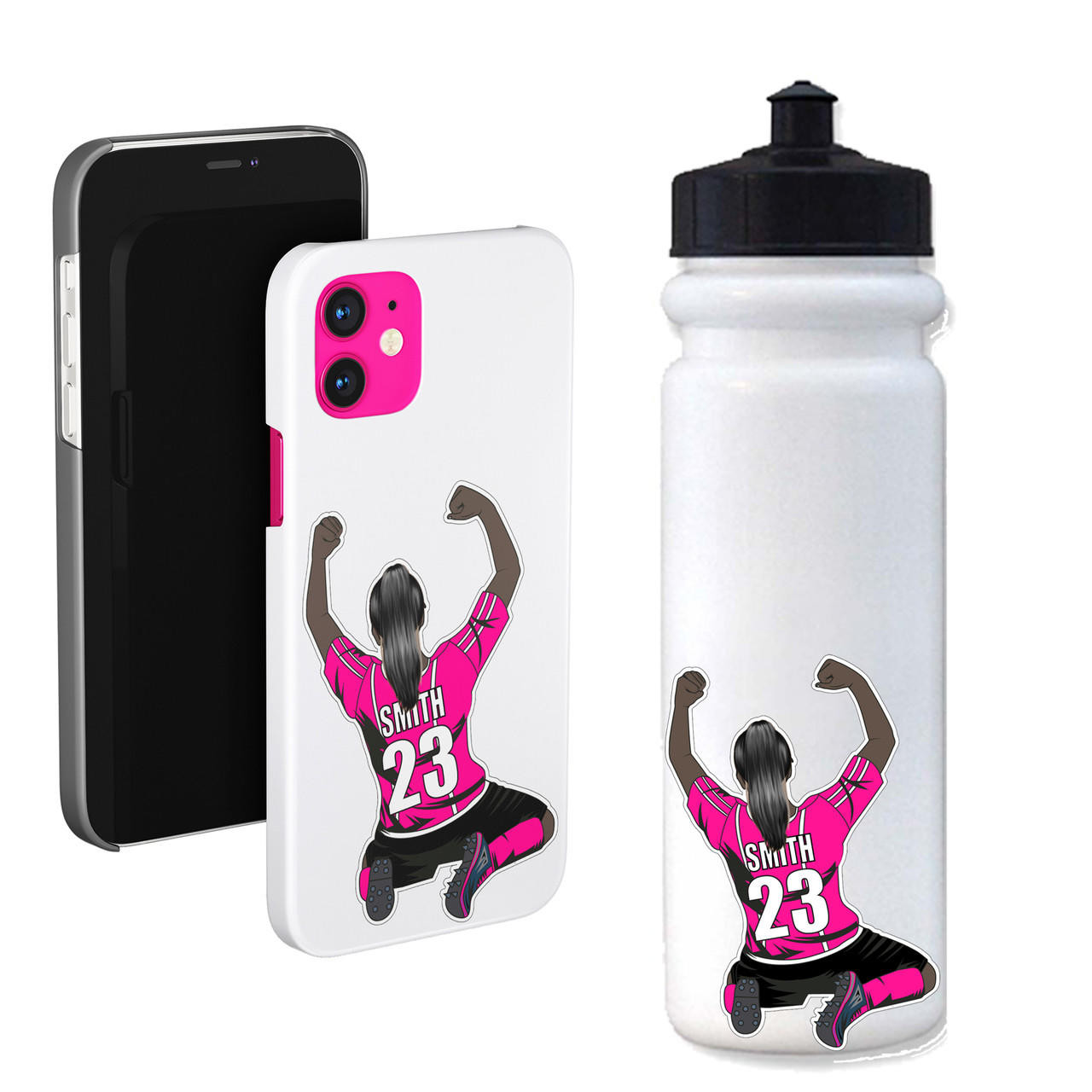 Stinky Lockers Personalized Soccer Water Bottle Sticker-3 Pack