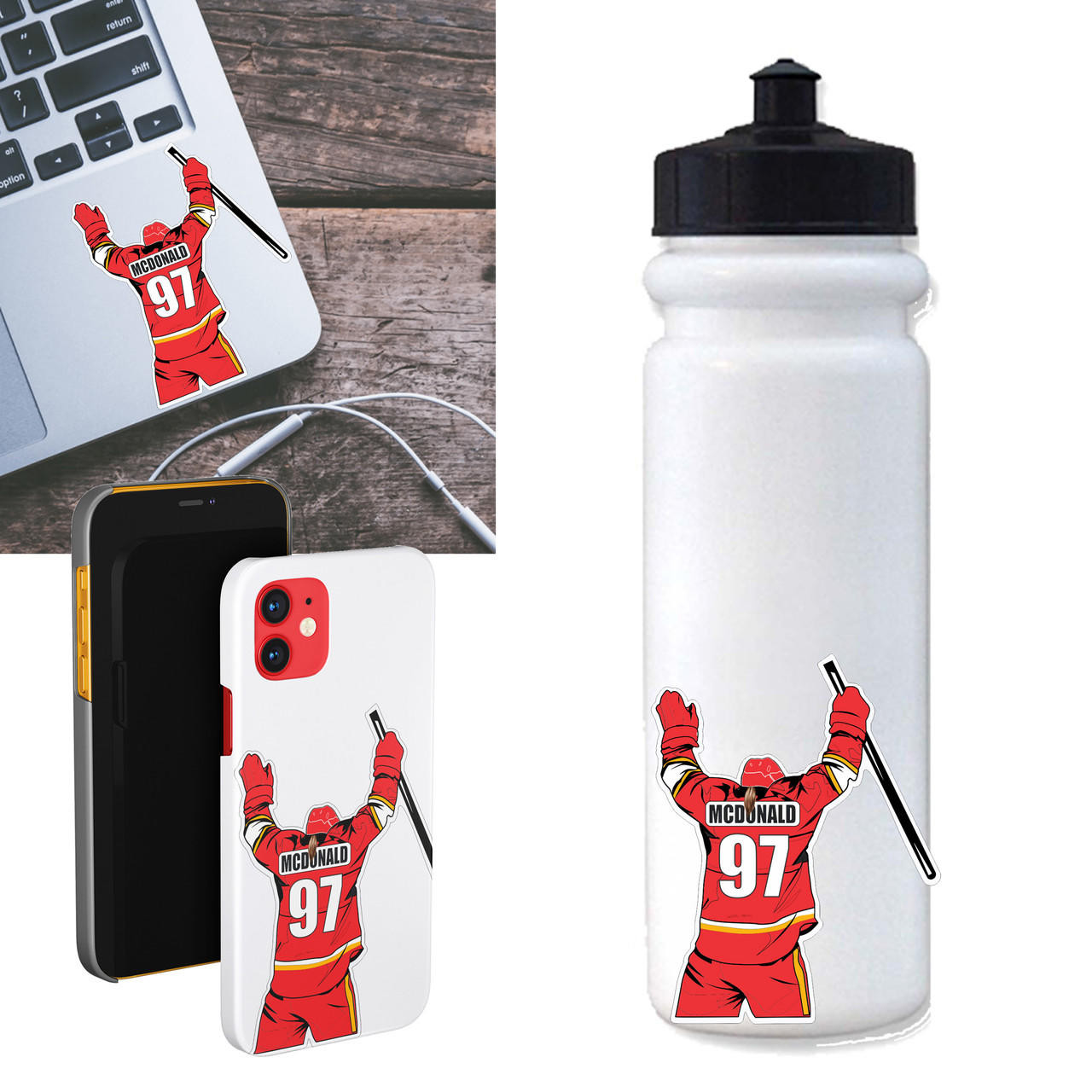 Stinky Lockers Personalized Ringette Sticker | Your name, number & colors