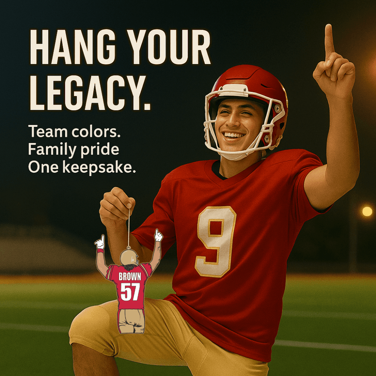 Stinky Lockers Personalized Color Football Ornament for Your Player  Stinky Lockers Personalized Color Football Ornament for Your Player