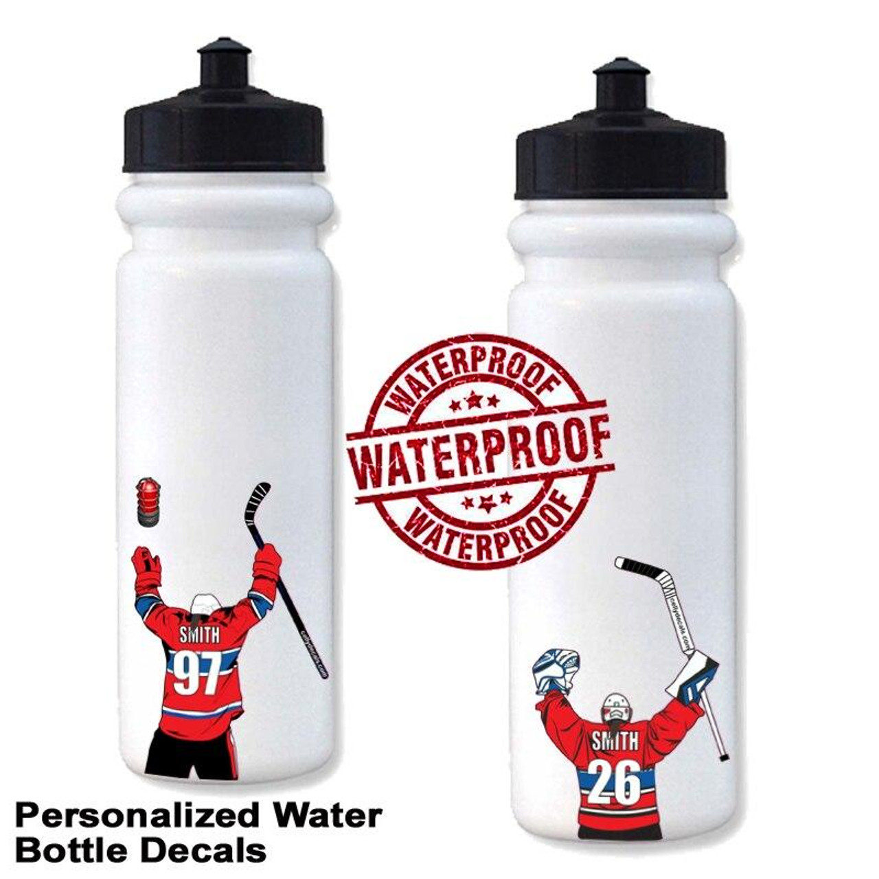 Personalized Hockey Sticker for Thermal Mug