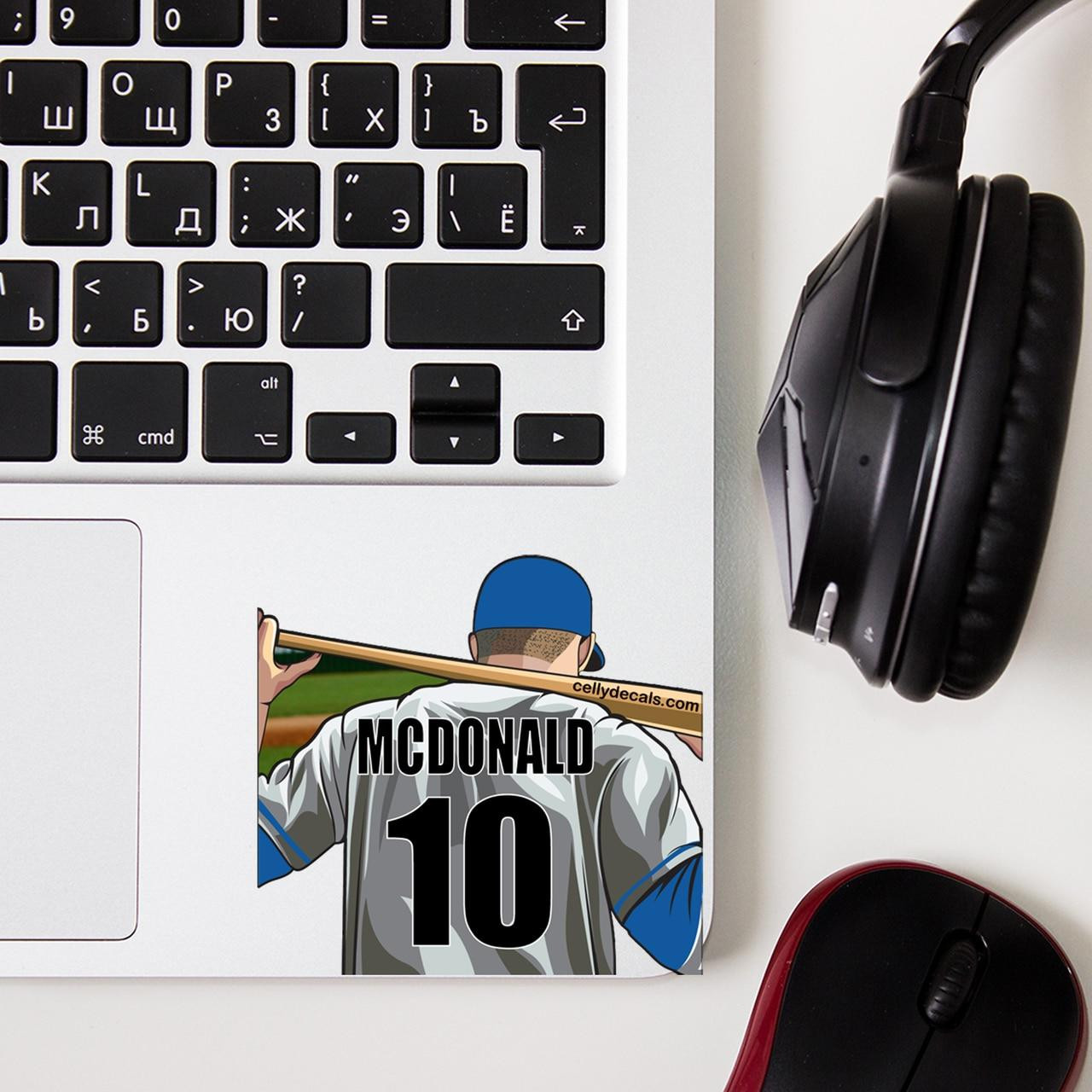 Personalized Baseball Laptop Sticker