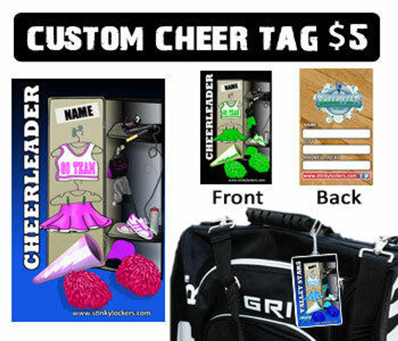 Personalized Cheerleading Luggage Tag-Cheer