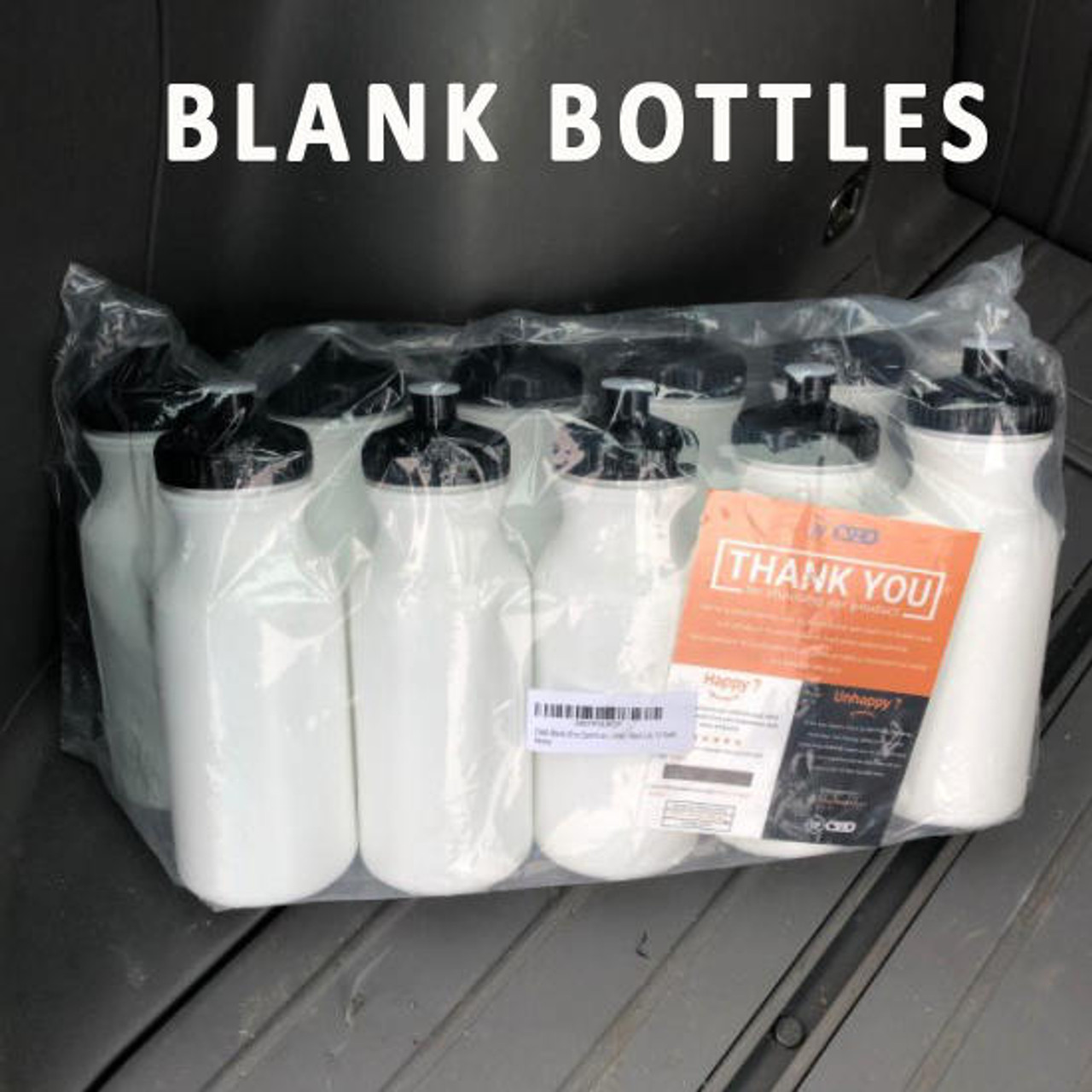 Plastic Bottles with Drink Spout 22 oz. Set of 10, Bulk Pack