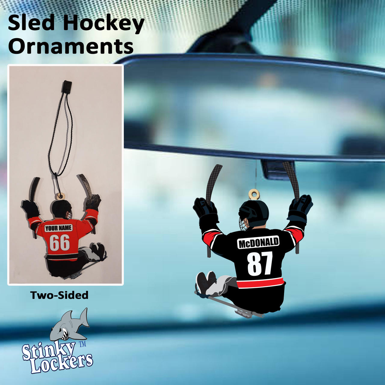 Personalized Sledge Hockey Ornament