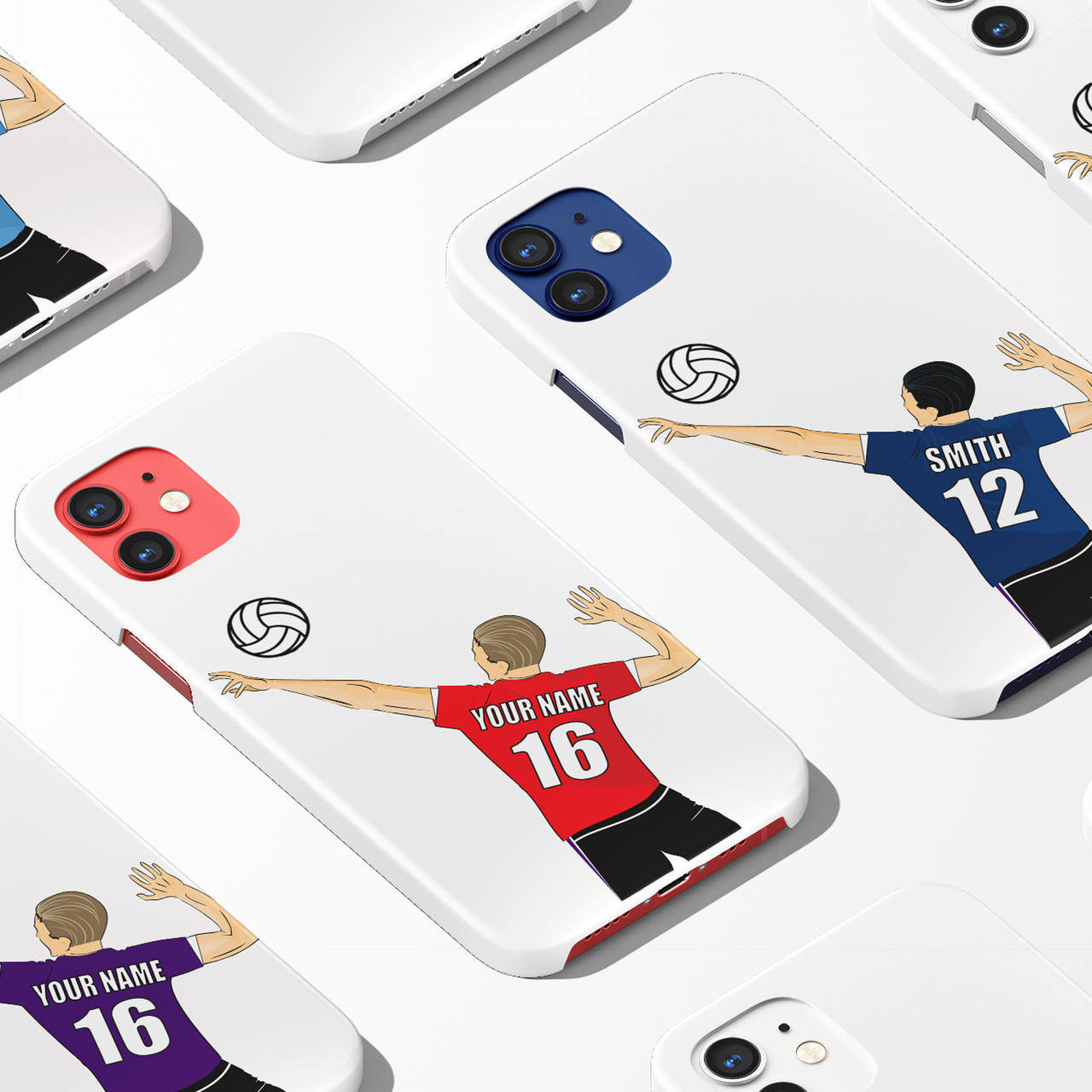 Stinky Lockers Personalized Male Volleyball Cell Phone Sticker