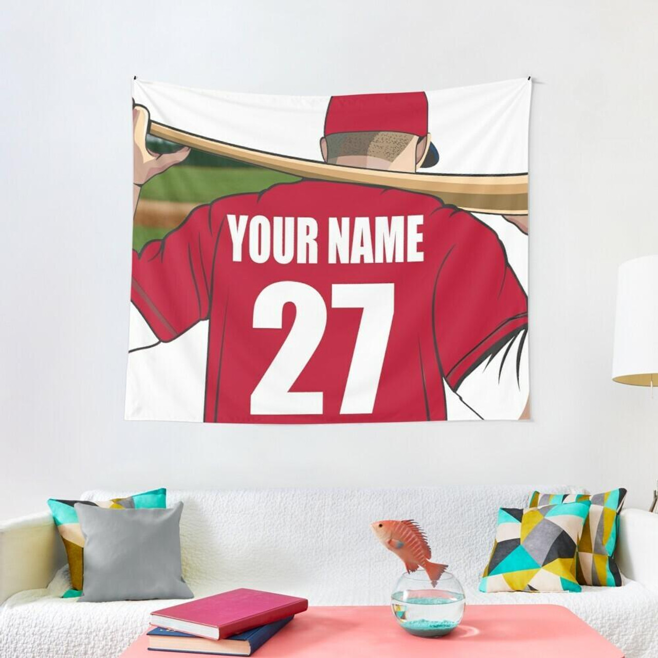 Stinky Lockers Personalized Baseball Tapestry