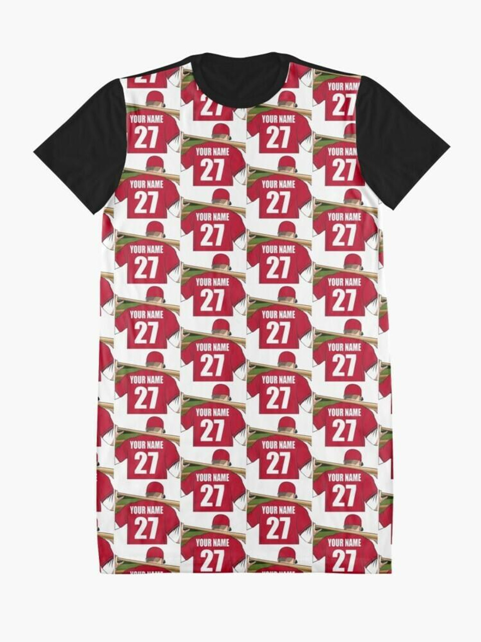 Stinky Lockers Personalized Baseball Graphic T-Shirt Dress