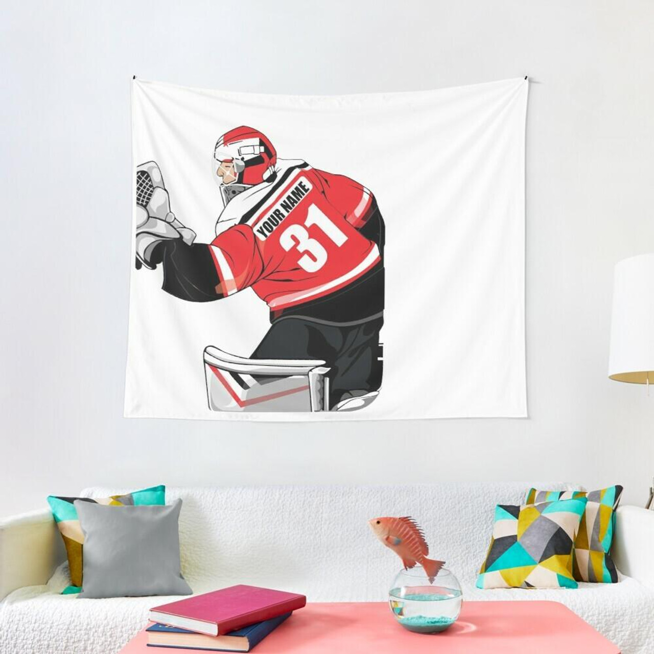 Stinky Lockers Personalized Hockey Tapestry