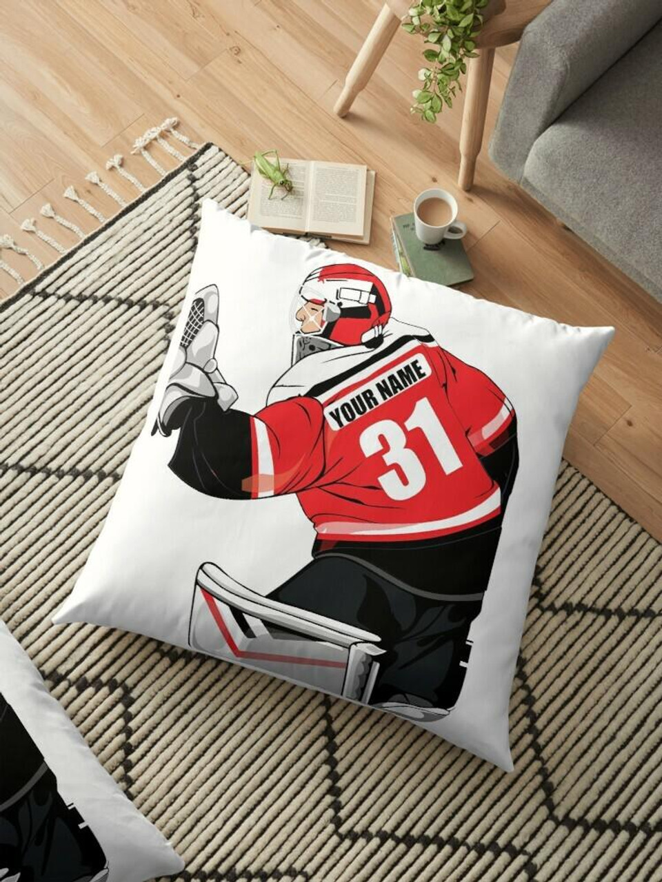 Personalized Hockey Pillow DB301 30O53 - Famvibe