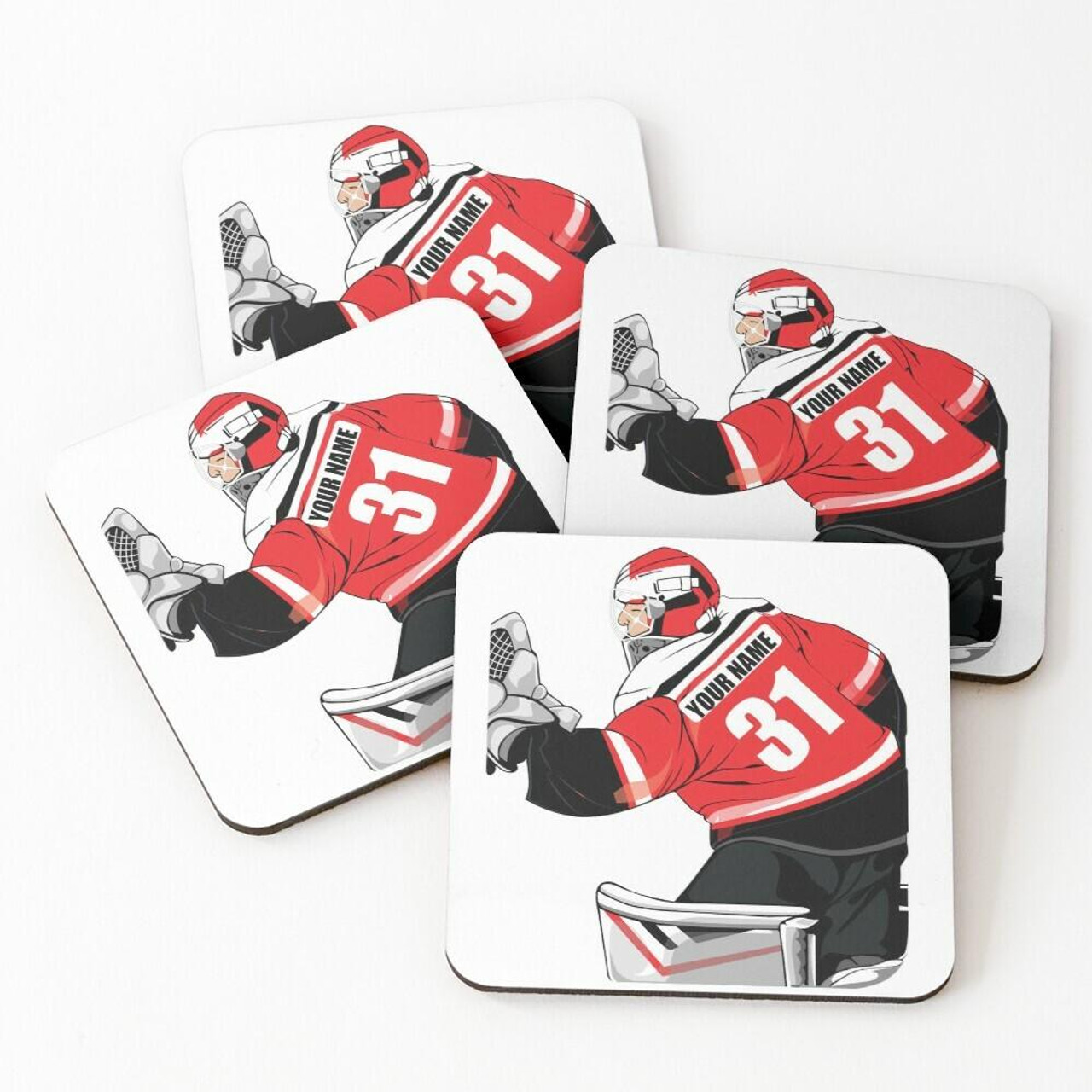 Stinky Lockers Personalized Hockey Coasters