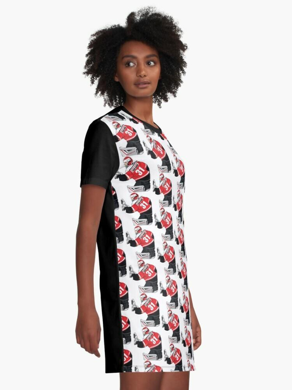 Stinky Lockers Personalized Hockey Graphic T-Shirt Dress