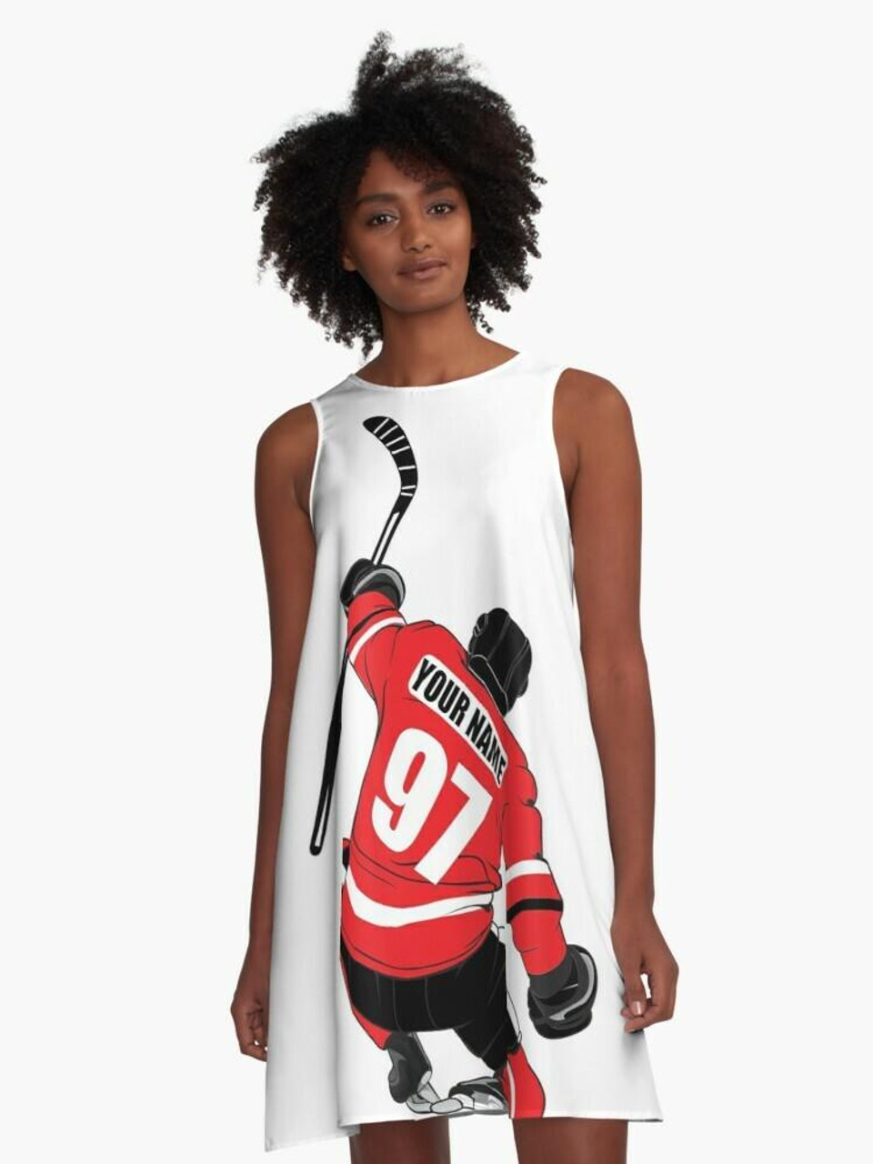 Stinky Lockers Personalized Hockey A-Line Dress