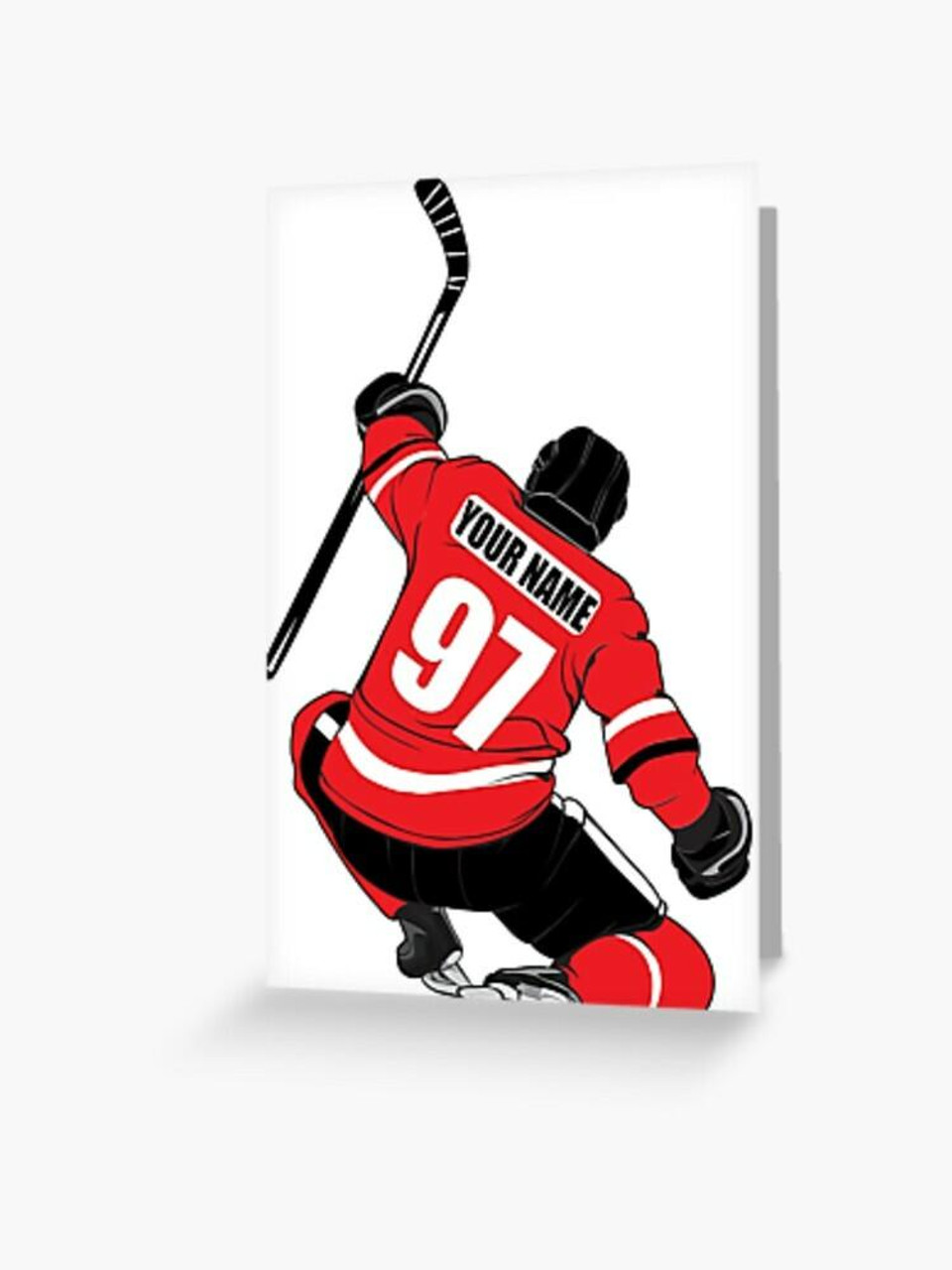 Stinky Lockers Personalized Hockey Greeting Cards -Set of 10