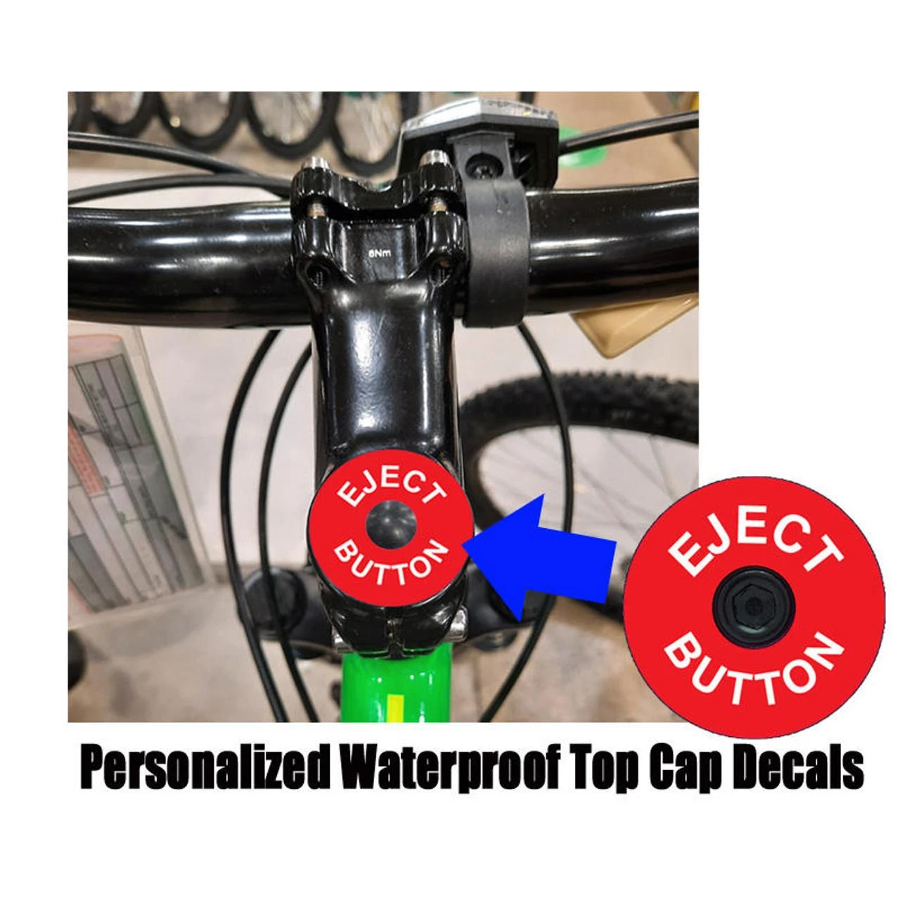 Personalized waterproof bike decals help cyclists identify bikes, water bottles, tools and accessories while adding custom style to every ride.