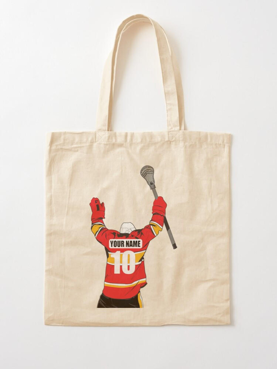 Stinky Lockers Personalized Lacrosse Cotton Tote Bag