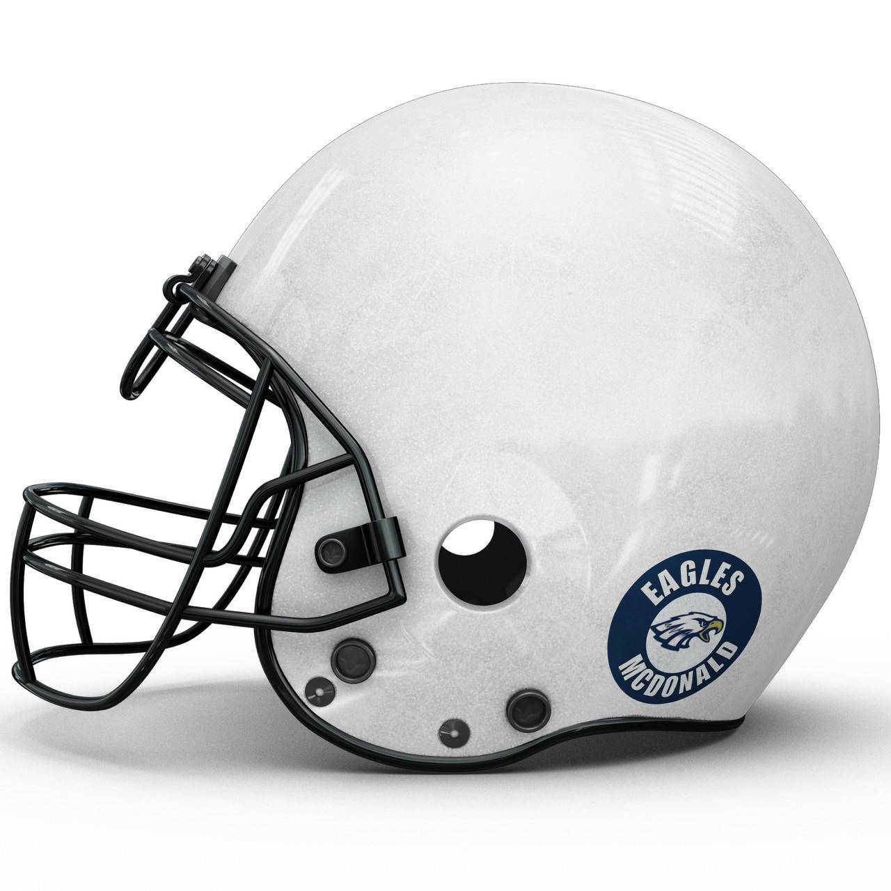 Custom Personalized Vinyl Wall Decal - Boy Or Girl Name With Football Helmet & Number - Spiffy Decals (Made In USA)