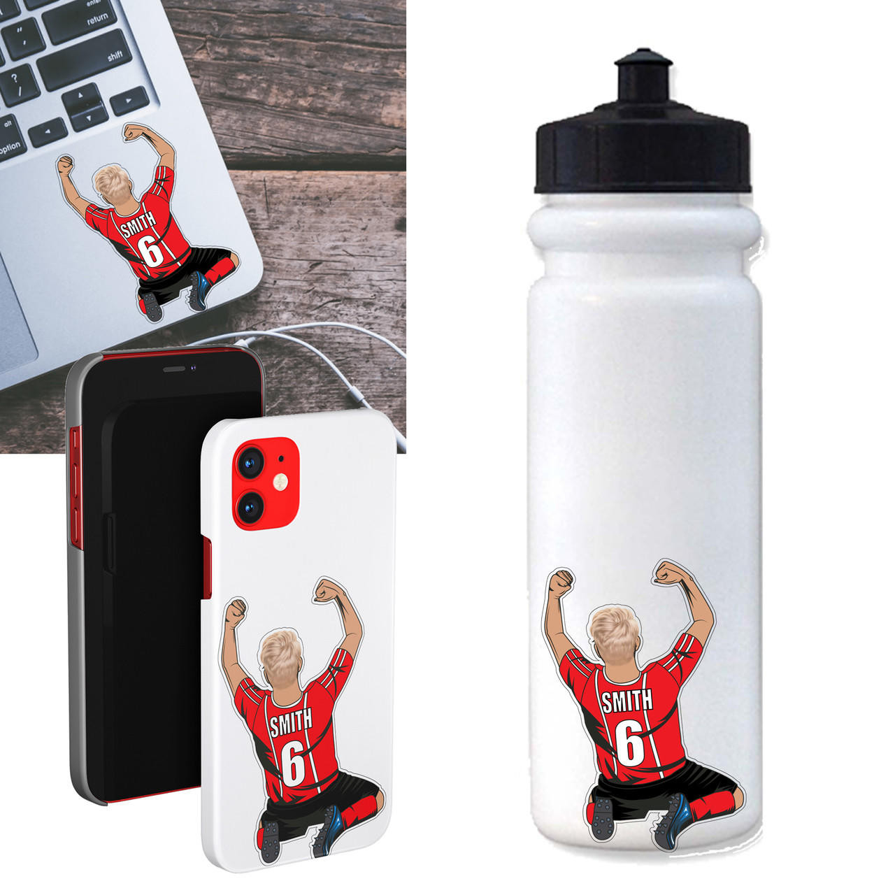 Stinky Lockers Personalized Soccer Cell Phone Sticker