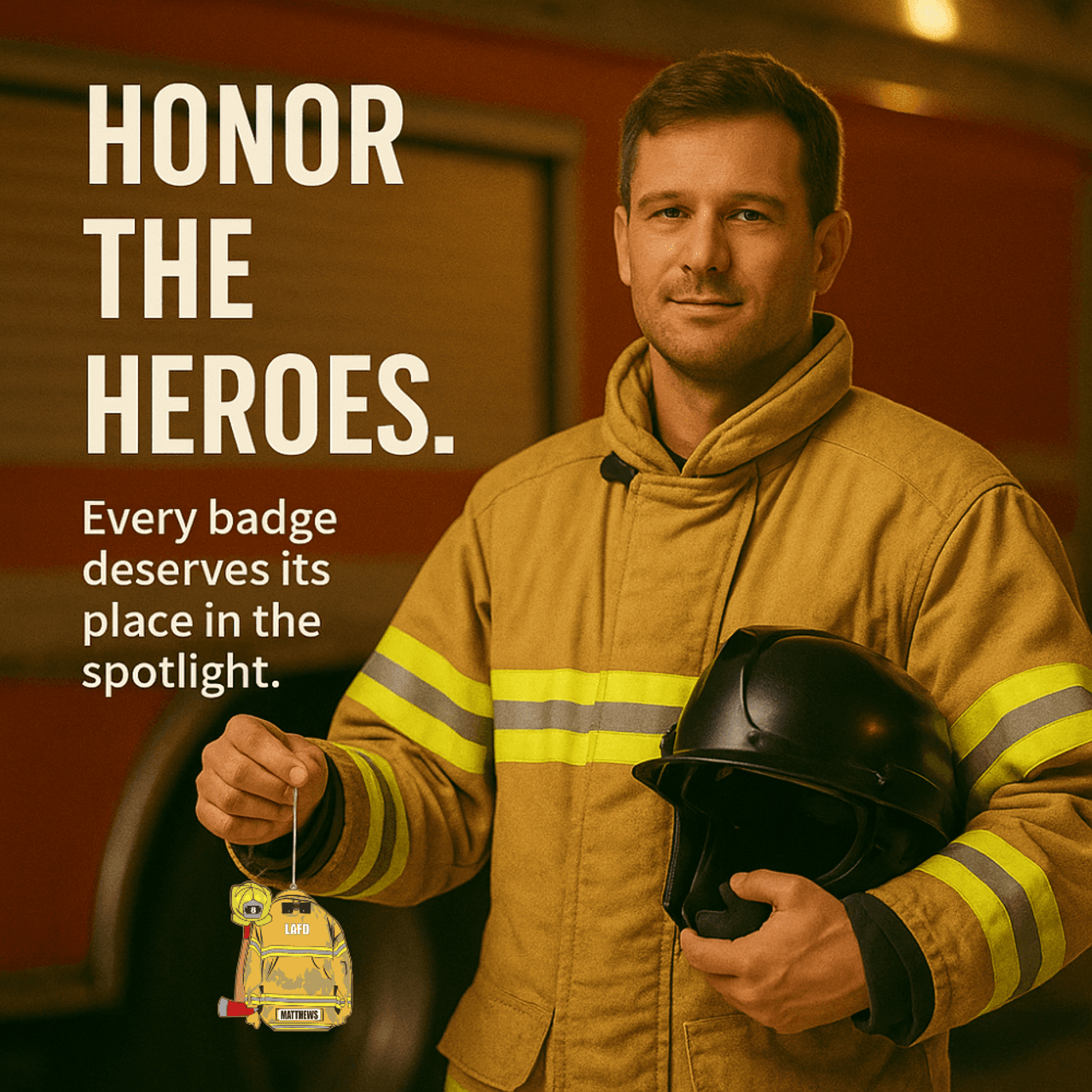 Personalized Firefighter Ornament for your Hero | Ornament with Your Station Number | Department | Last Name or Nickname   Personalized Firefighter Ornament for your Hero | Ornament with Your Station Number | Department | Last Name or Nickname