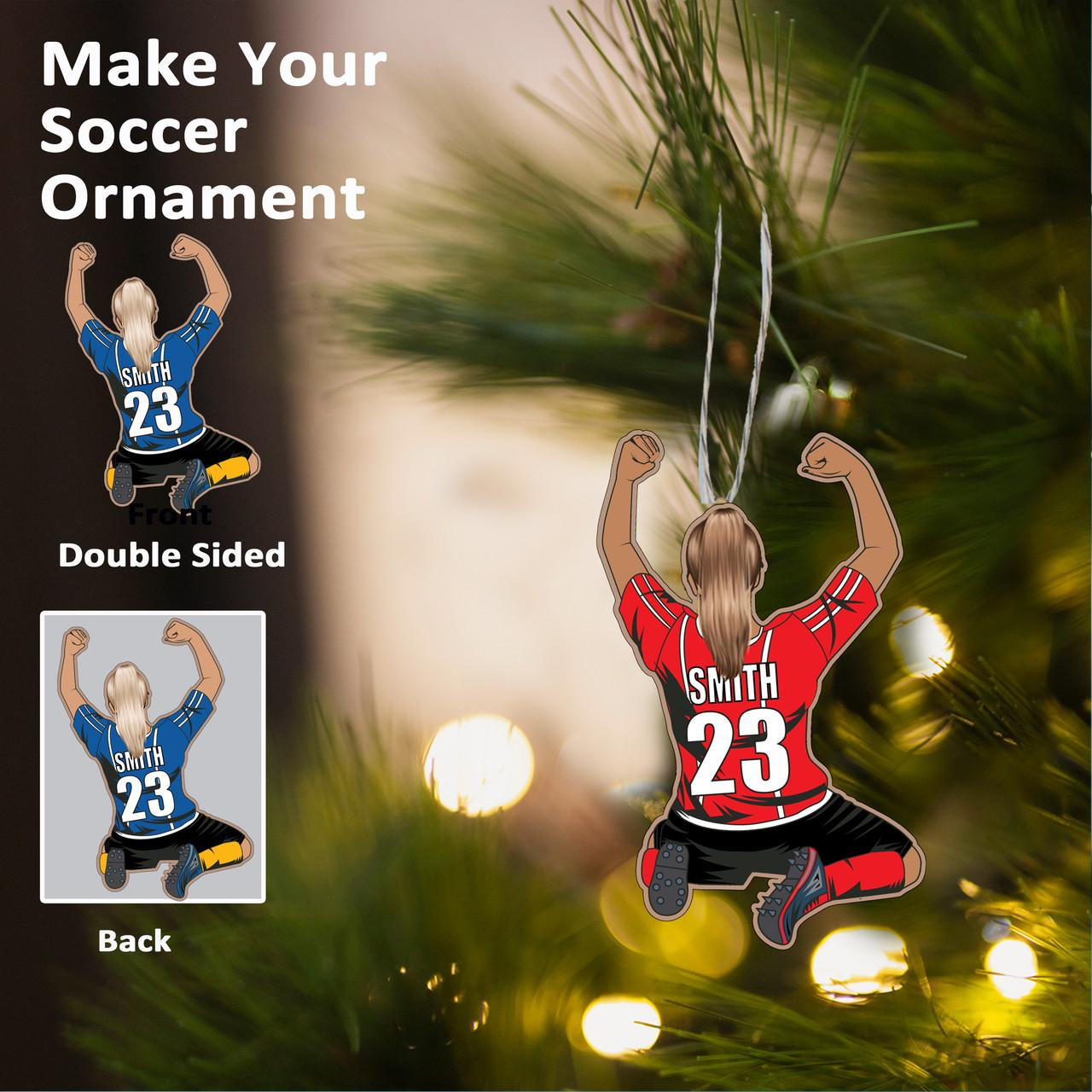 Stinky Lockers Personalized Soccer Slide Ornament