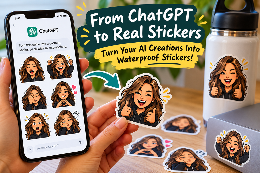How to Turn ChatGPT Stickers Into Real Waterproof Stickers