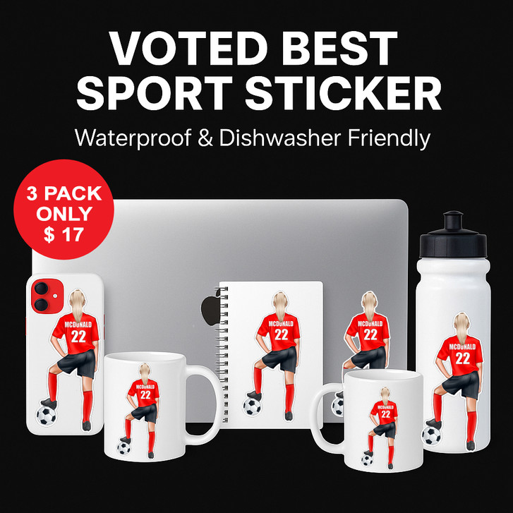 Custom Football & Soccer Stickers – Waterproof, Durable, and Fun! ⚽ 