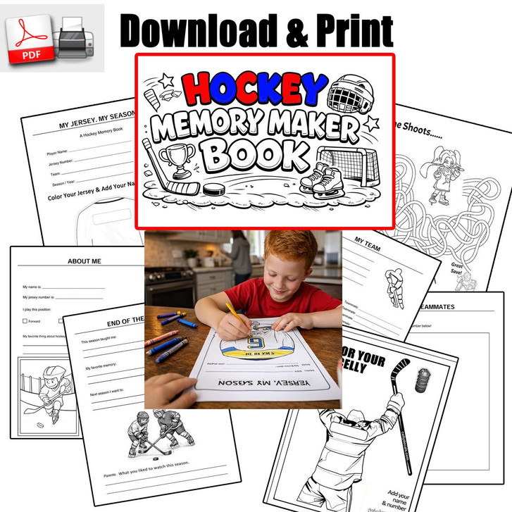 Hockey Colouring Pages for Kids (Printable Hockey Activity Sheets)
