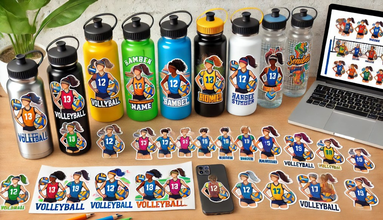 The Perfect Team Gift: Personalized, Dishwasher-Safe Custom Volleyball Stickers
