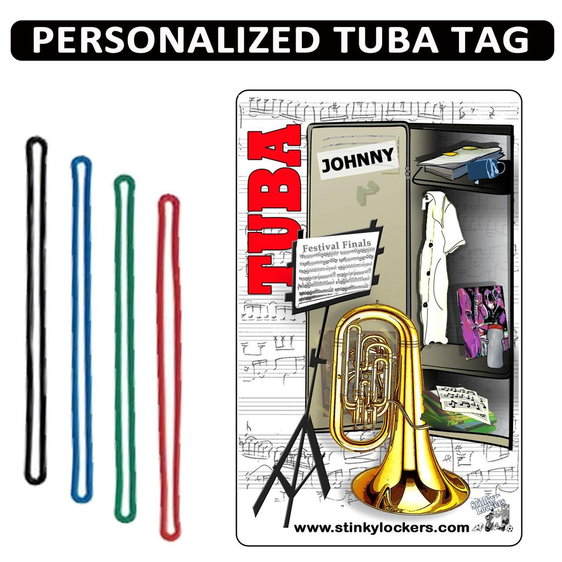 Personalized Luggage Tags Tuba Case