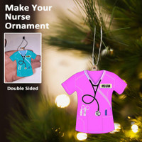 Personalized Nurse Scrub Ornament Personalized Nurse Scrub Ornament