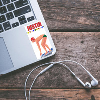 Stinky Lockers Personalized Swimming Stickers for Cell Phone | Mobile 